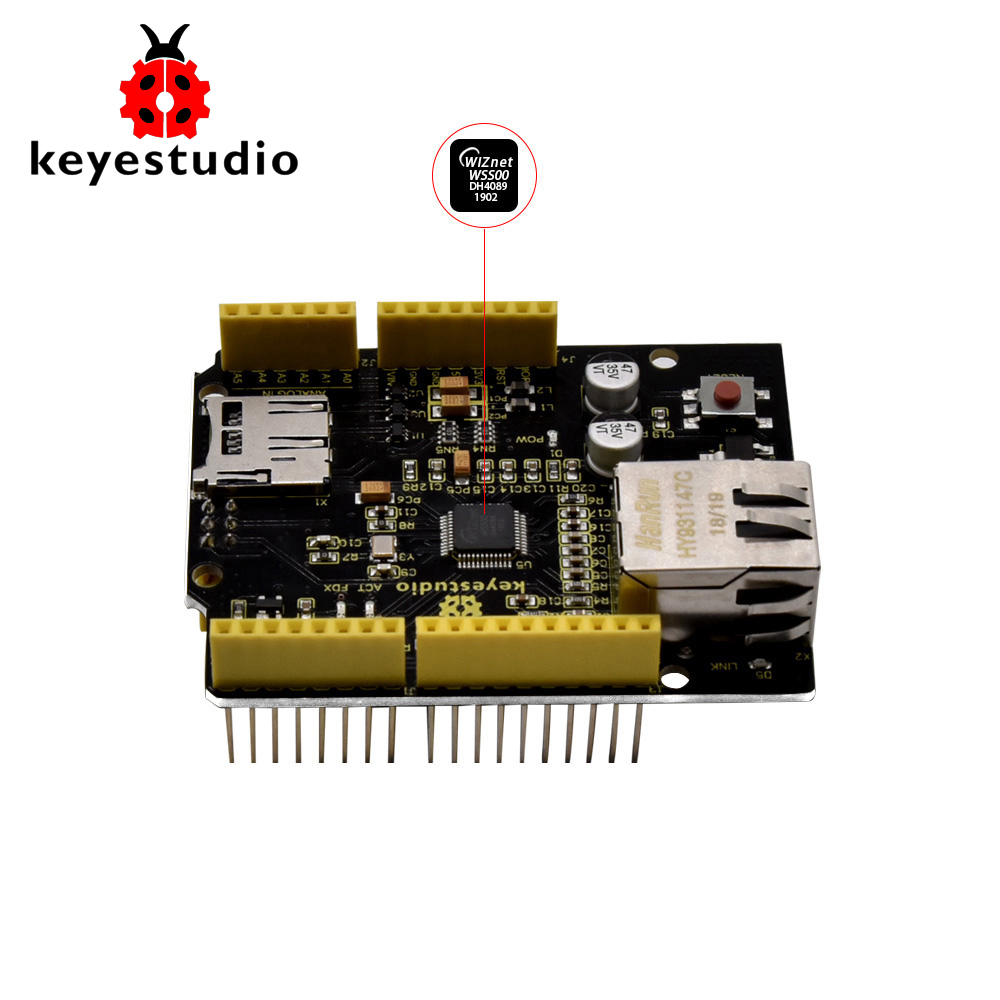 Ethernet Module W5500 - Keyestudio-Bouclier Ethernet W5500, contrôle Ethernet 6