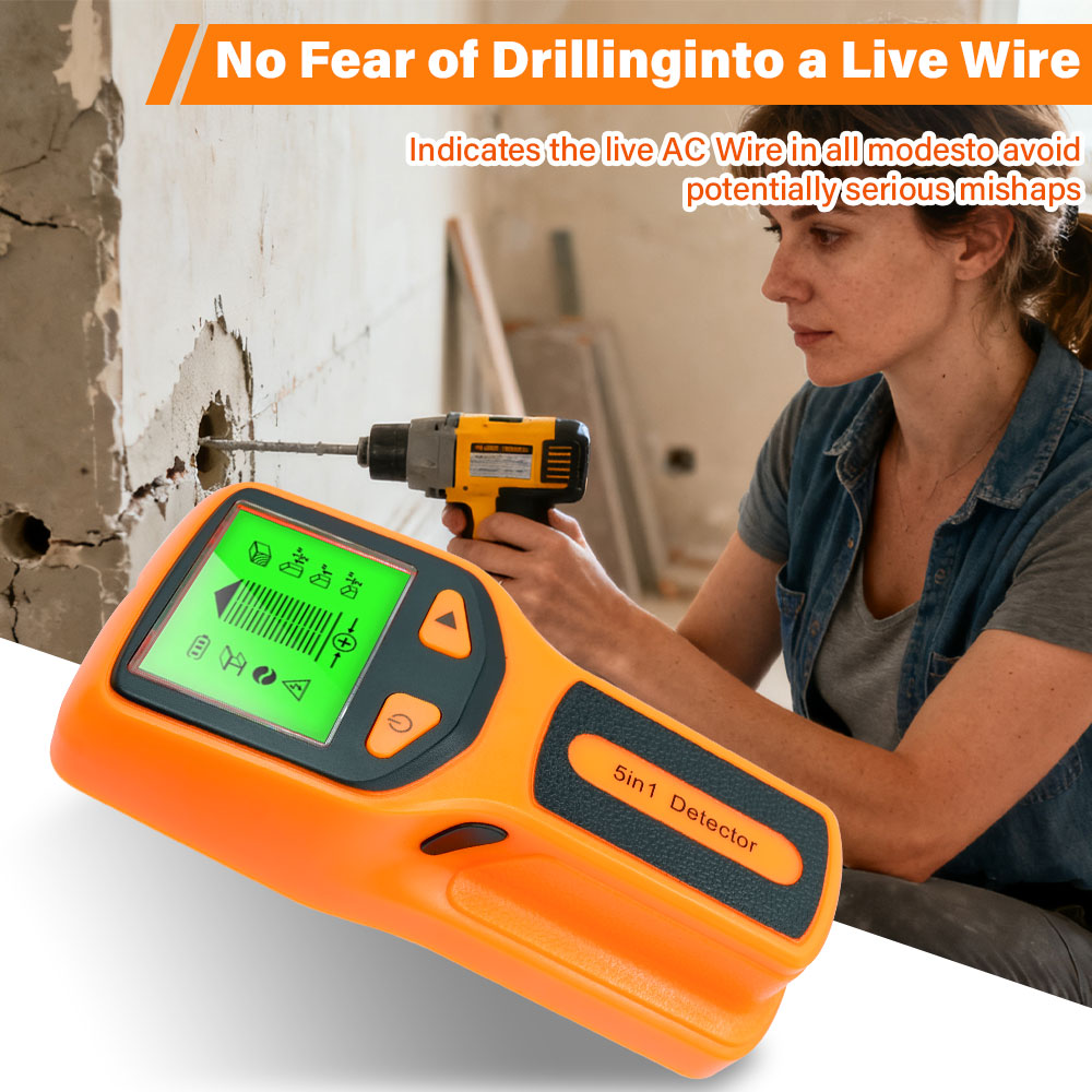 Water Leak Detector Wired - Détecteur mural numérique portable 5 en