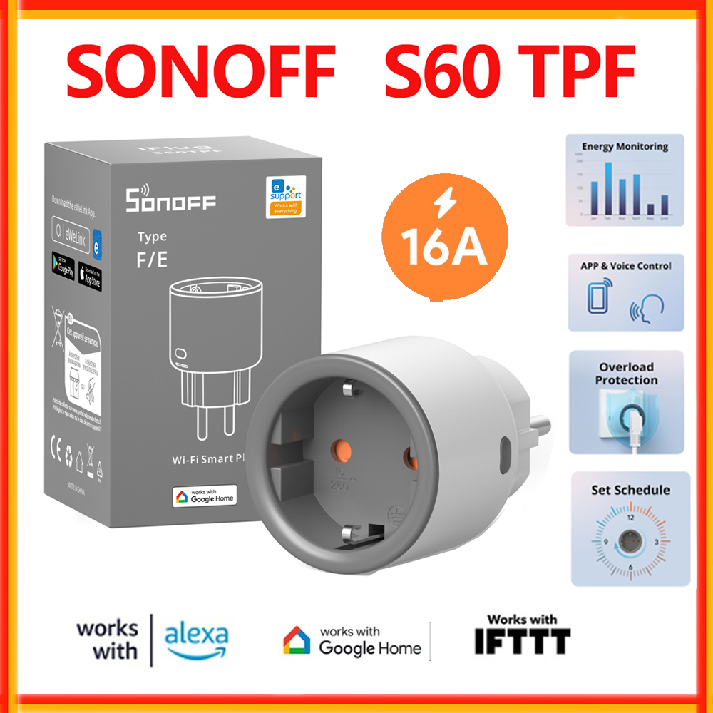 Sonoff Basic Switch - SONOFF-S60 Tdissolve EU WiFi Smart Plug,